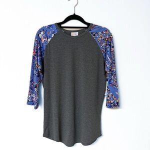 Gray and Blue Floral Randy